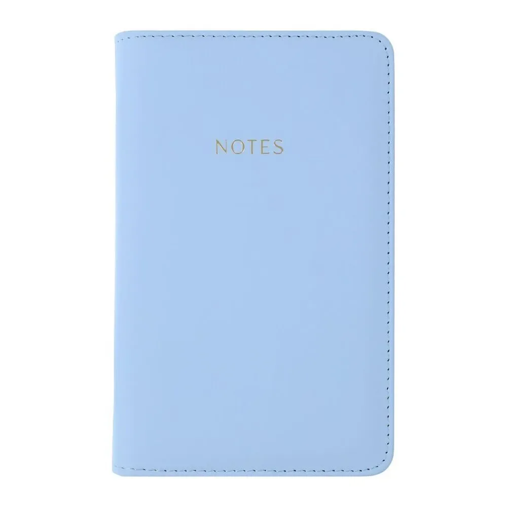 Padded Blue Zip Notes Journal